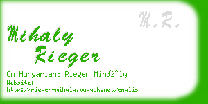 mihaly rieger business card